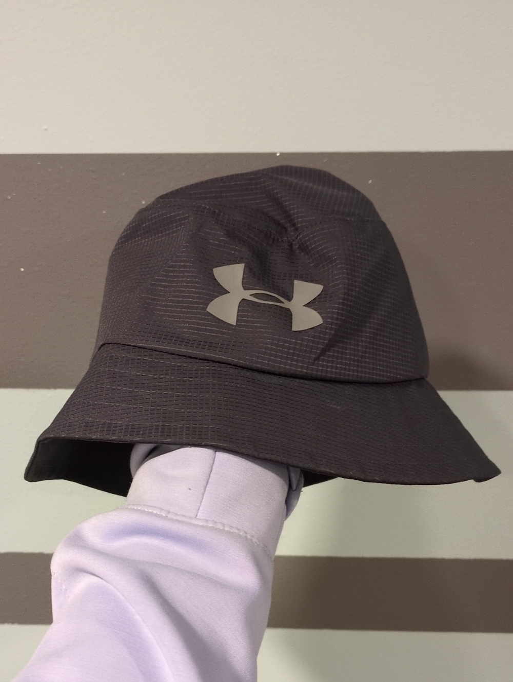 Under Armour Grey Bucket Hat with Reflective Logo